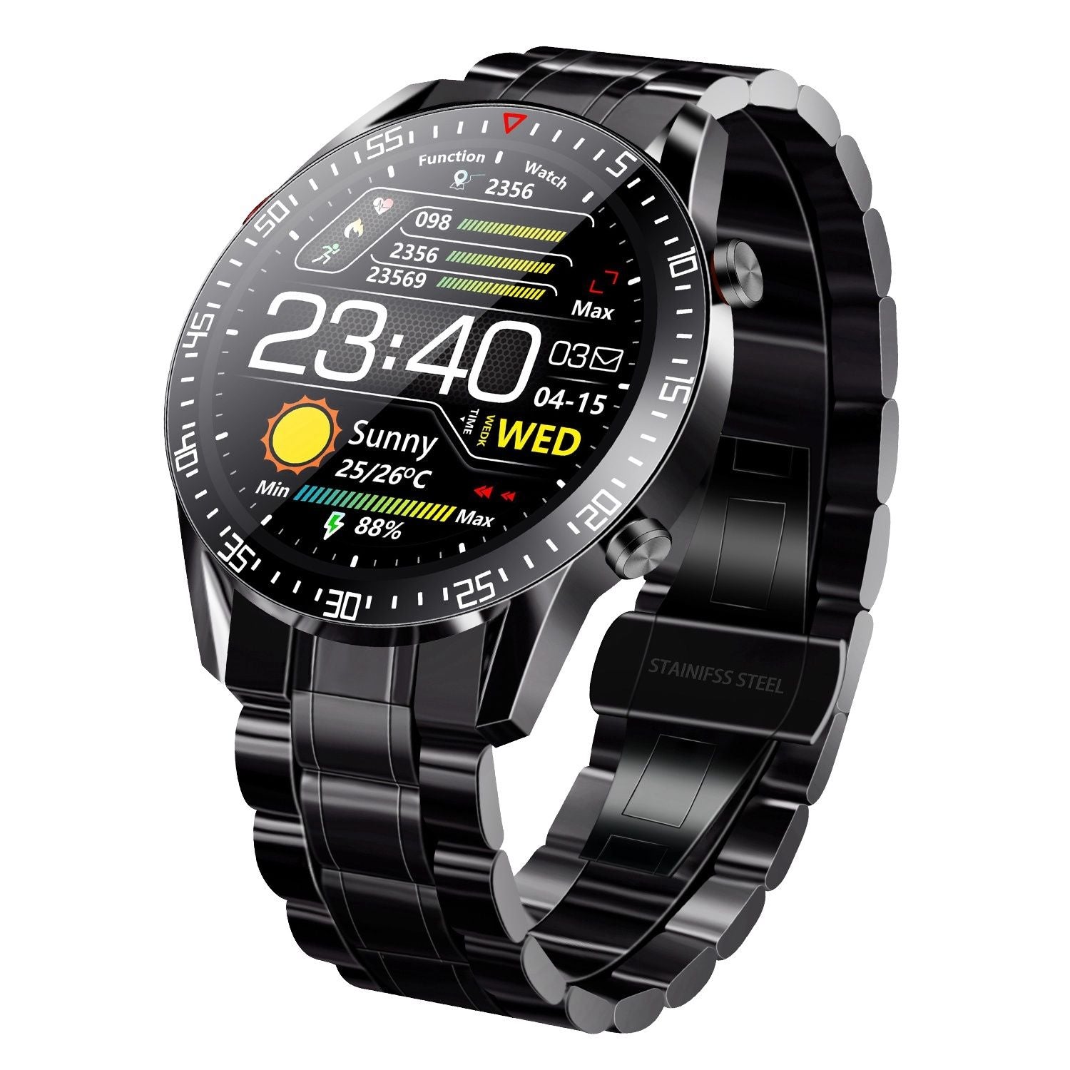 Wireless Smart Watch Fitness Tracker IP68 Waterproof Sport Bracelet - Discount Msrp 