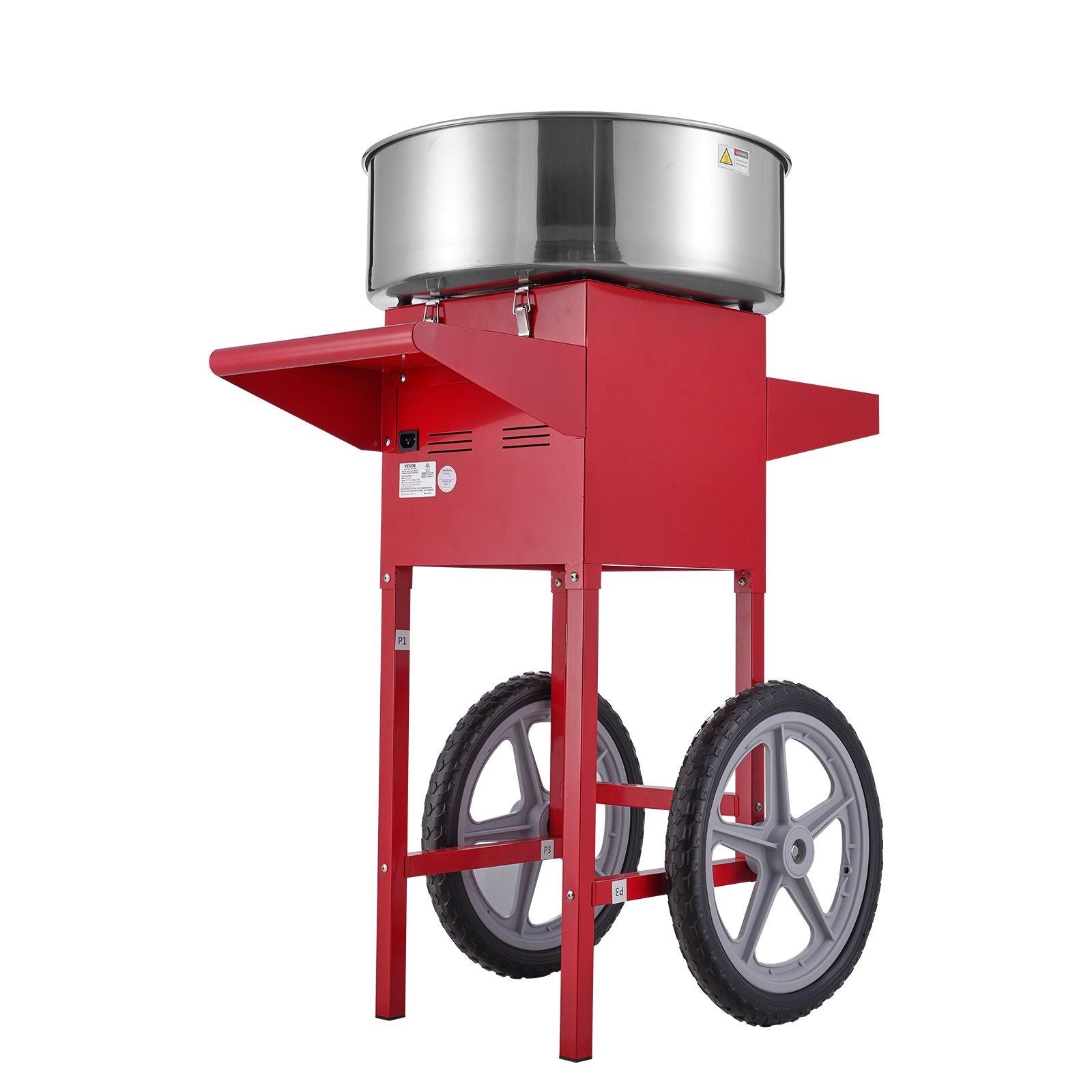 VEVOR Electric Cotton Candy Machine with Cart, 1000W Commercial Candy Floss Maker with Stainless Steel Bowl, Sugar Scoop and Drawer, Perfect for Home, Kids Birthday, Family Party, Red - Discount Msrp 