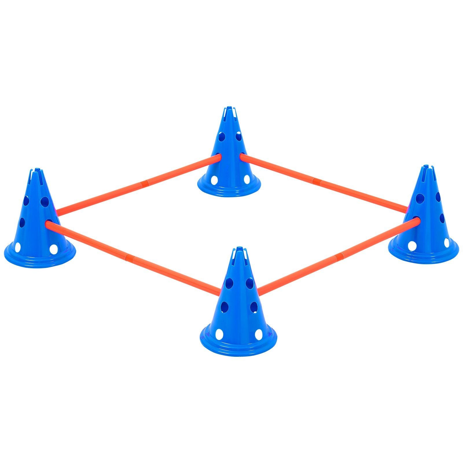 VEVOR Dog Agility Hurdle Cone Set 6 PCS Kit-12 xCones 6 xAgility Rods with Bag - Discount Msrp 