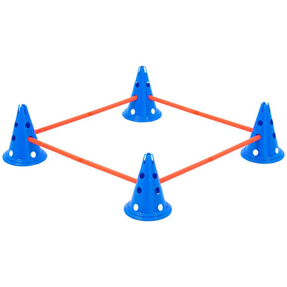 VEVOR Dog Agility Hurdle Cone Set 6 PCS Kit-12 xCones 6 xAgility Rods with Bag - Discount Msrp 