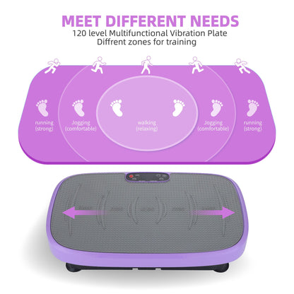 Vibration Plate Fitness Platform, Whole Body Exercise Machine for Lymphatic Drainage, Shaking Workout Board with 120 Speed Levels, Fat Burner and Weight Loss Equipment for Men and Women. - Discount Msrp 