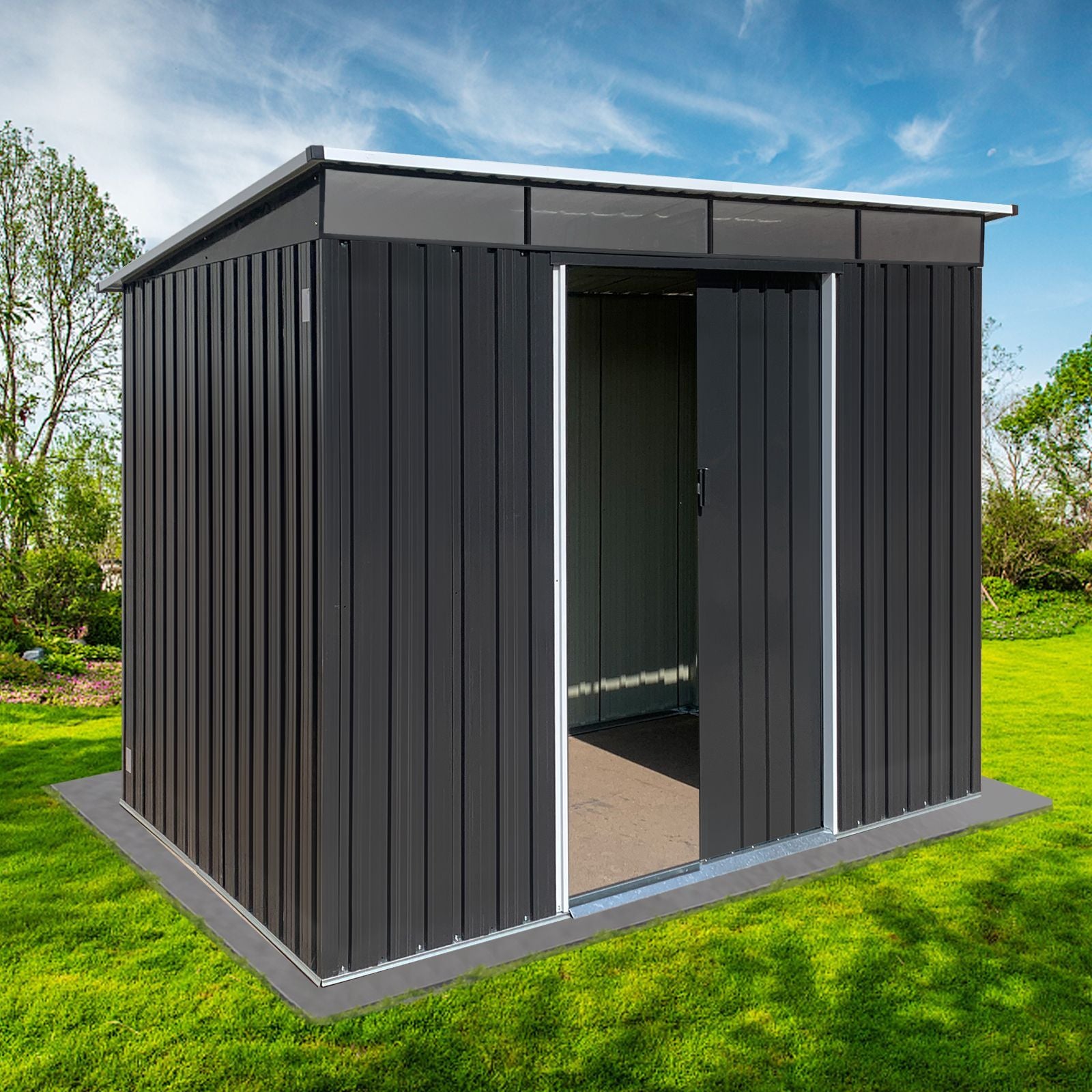 Metal garden sheds 6ftx8ft outdoor storage sheds Acrylic Total - Discount Msrp 