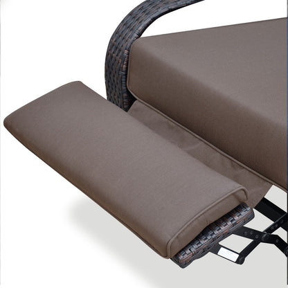 Outdoor Recliner Chair; Automatic Adjustable Wicker Lounge Recliner Chair with 5.12'' Thicken Cushion - Discount Msrp 