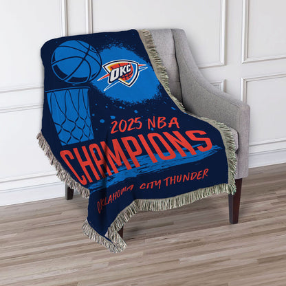 Oklahoma City Thunder NBA Victors Woven Tapestry 48 x 60 inches - Discount Msrp 