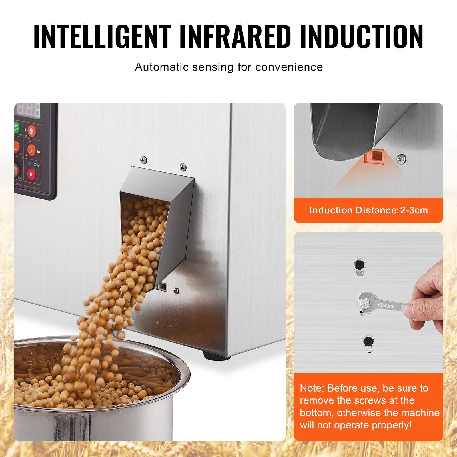 VEVOR Powder Filling Machine, 0.002-0.22lbs/1-100g, Automatic Intelligent Particle Weighing Filling Machine, Bottle Bag Powder Filler Particle Dispenser for Tea Seeds Grains Powder Flour Beans Glitter - Discount Msrp 