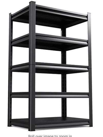 72" H Garage Shelving Unit, Garage Storage Shelves 2500LBS Heavy Duty Shelving, Adjustable 5 Tier Metal Shelving Utility Shelf, Storage Rack for Industrial, Warehouse, Basement (16" D*36" W*72" H) - Discount Msrp 