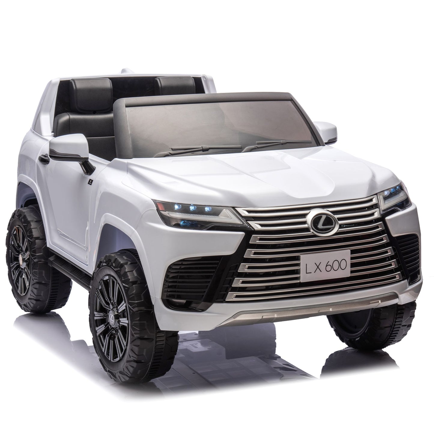 Licensed LEXUS LX600 24V Two-seater XXL Kids Ride On Car W/Parents Control,Seat width 20 inches,2WD,Four-wheel suspension,Bluetooth,MP3,Music,Power display,Speeds 1.86-3.11MPH For Kids. - Discount Msrp 