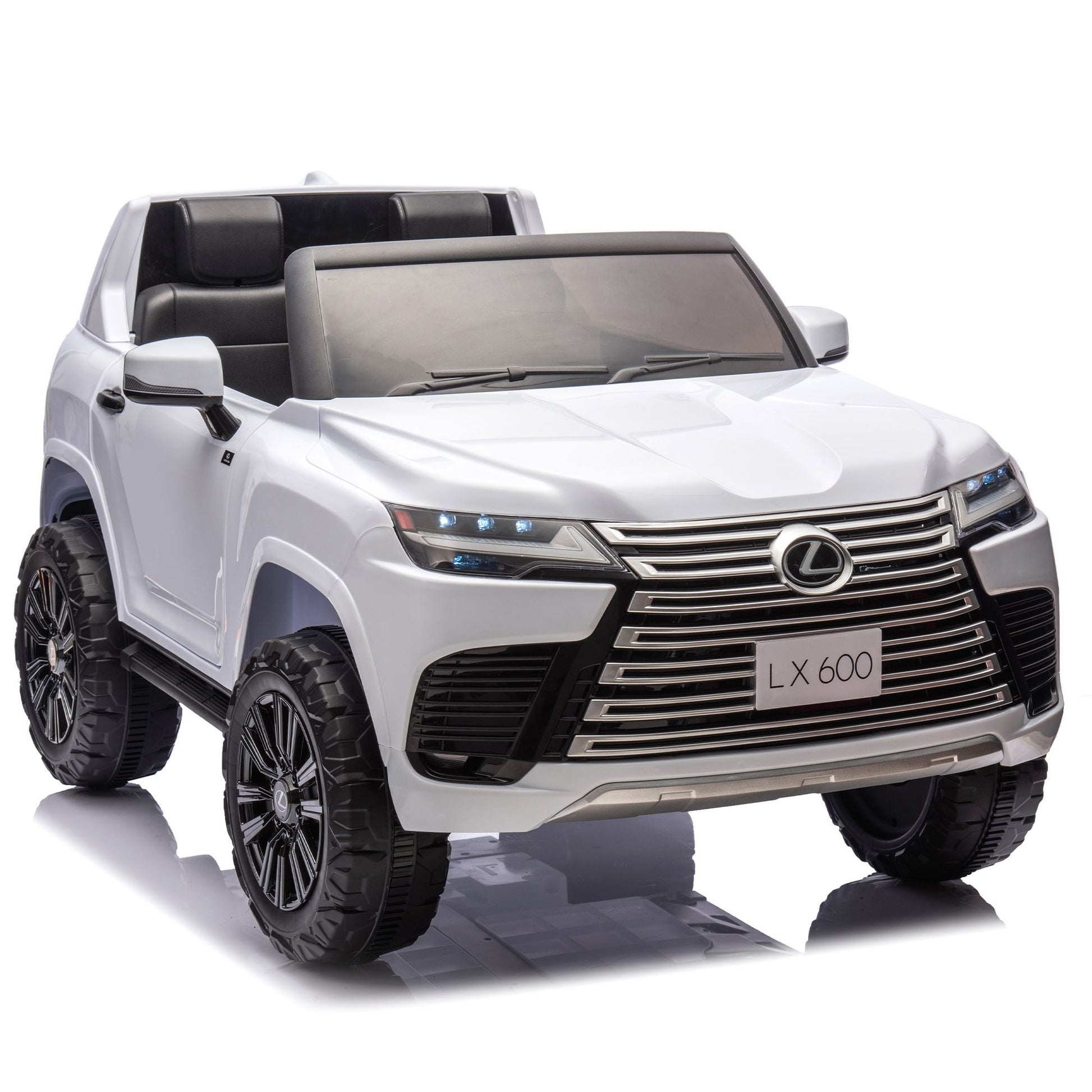 Licensed LEXUS LX600 24V Two-seater XXL Kids Ride On Car W/Parents Control,Seat width 20 inches,2WD,Four-wheel suspension,Bluetooth,MP3,Music,Power display,Speeds 1.86-3.11MPH For Kids. - Discount Msrp 