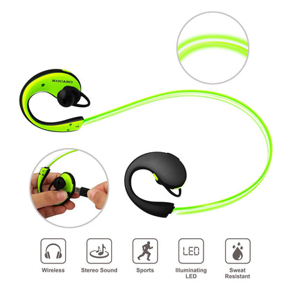 Wireless Sports Headsets Wireless V4.1 Neckband Earphones HD Stereo Sweat-proof Headphones Earbuds - Discount Msrp 