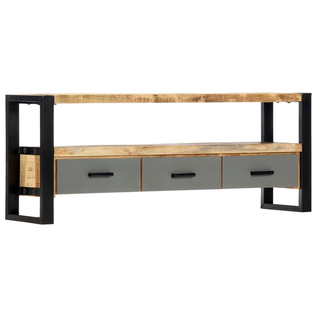 TV Stand 51.2"x11.8"x19.7" Solid Wood Mango - Discount Msrp 