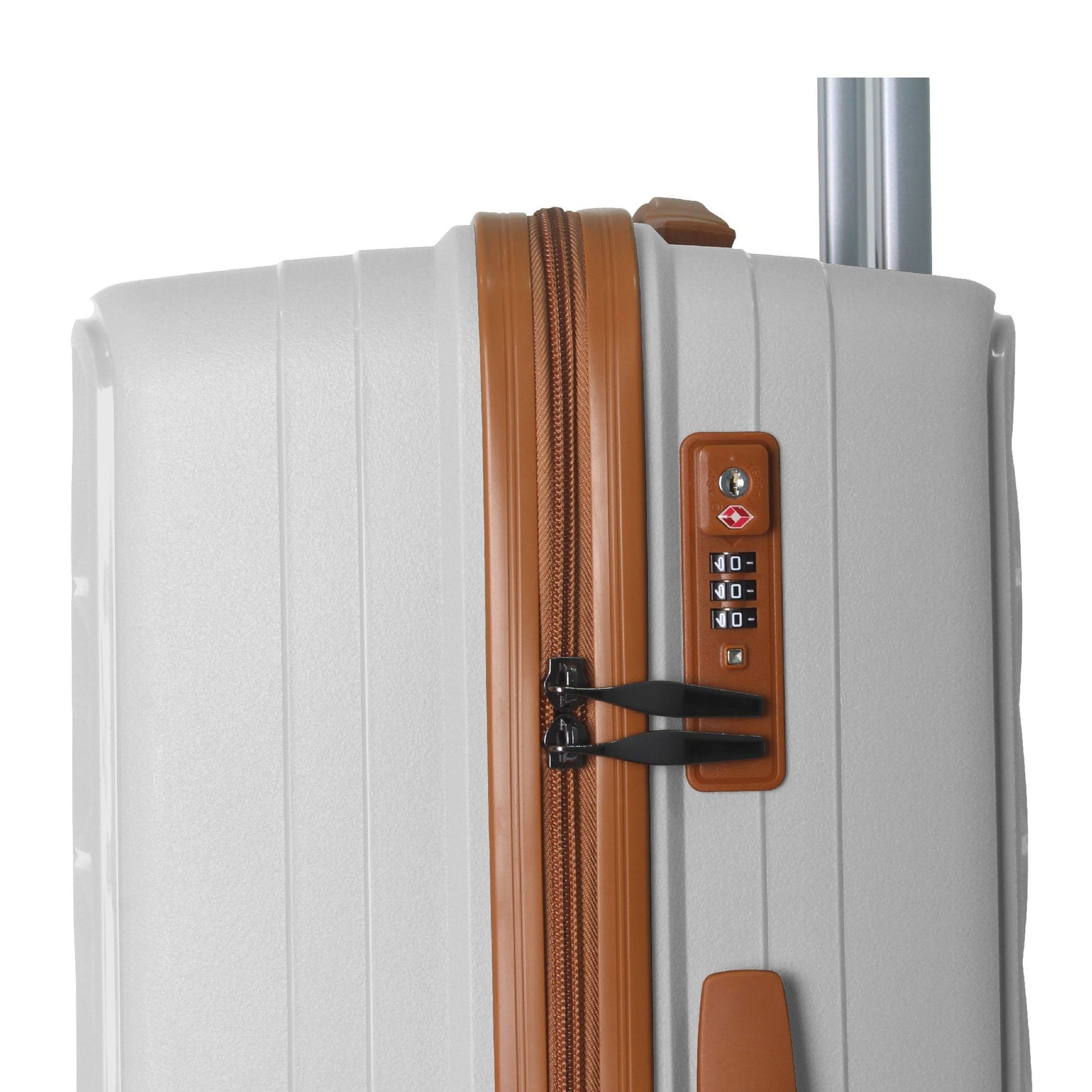 3-Piece Luggage Set Travel Lightweight Suitcases with Rolling Wheels, TSA lock & Moulded Corner, Carry on Luggages for Business, Trip, (20"/24"/28"), White - Discount Msrp 