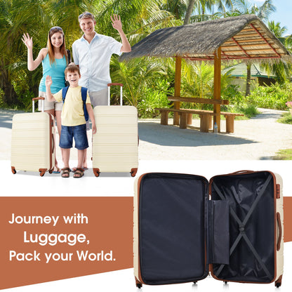 Hardshell Luggage Sets 4 pcs + Bag Spinner Suitcase with TSA Lock Lightweight-16"+20"+24"+28" Luggages - Discount Msrp 