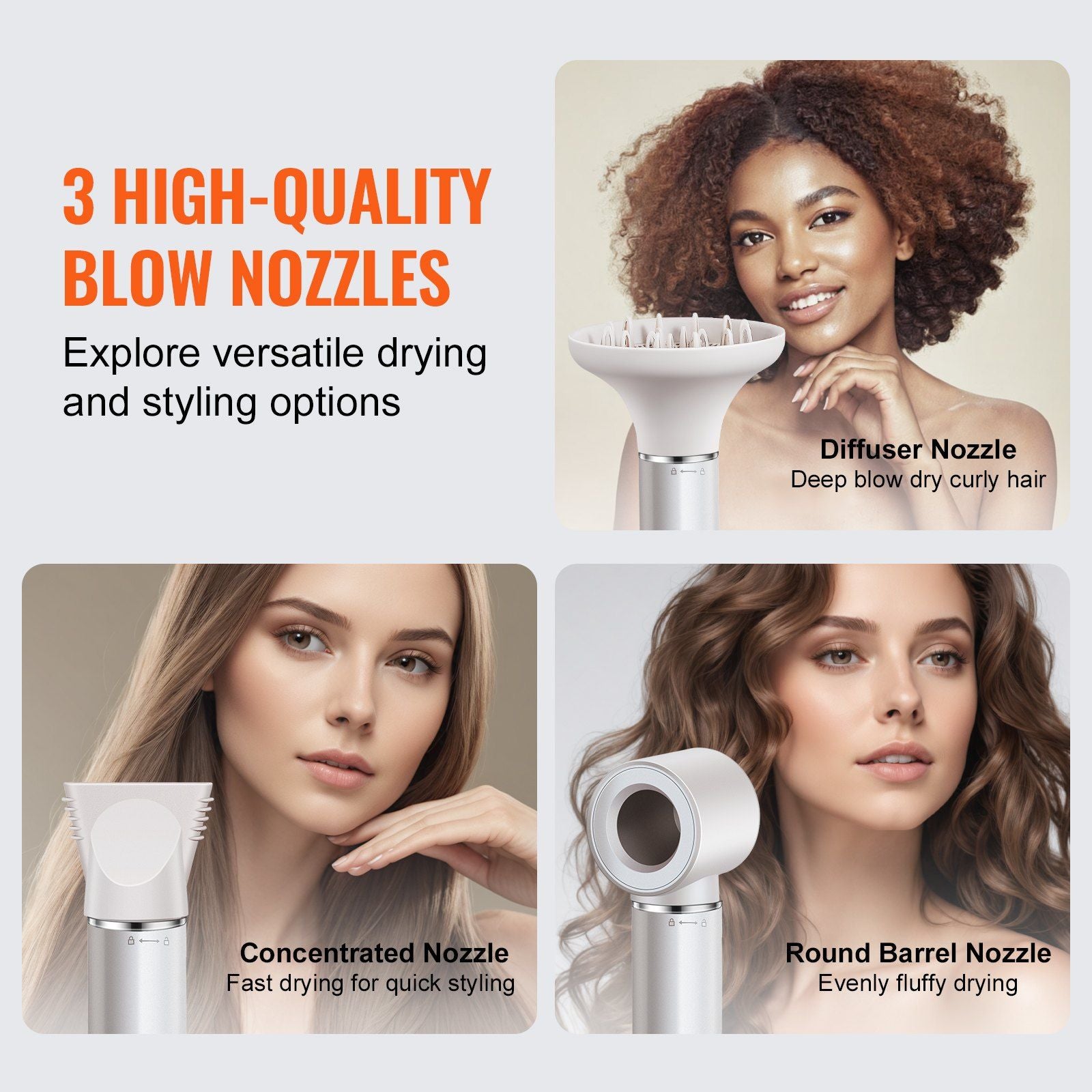 VEVOR Hair Dryer Brush 7-in-1 Professional Multi Styler for Drying Volumizing - Discount Msrp 