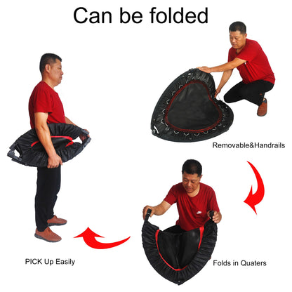 40 Inch Mini Exercise Trampoline for Adults or Kids - Indoor Fitness Rebounder Trampoline with Safety Pad | Max - Discount Msrp 