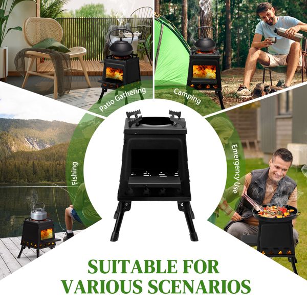 27*27*34cm wood camping stove - Discount Msrp 