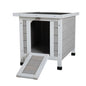 Modern Wooden Rabbit Cat Dog Hutch, Indoor/Outdoor Retreat House with Openable Roof for Small Pets, Weatherproof, Gray - Discount Msrp 