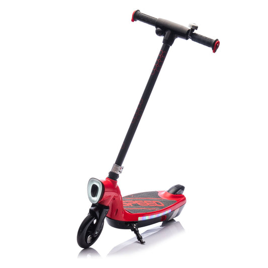 Kids Ride On Electric Scooter With Kickstand,Scooter Bell,Faster Speed And Longer Usage Time,Rear Brake,Wider Pedal,Non-Slip Handle,Colorful LED Lights,5.59-6.84 MPH For Kids 6+. - Discount Msrp 