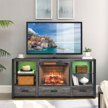 23 inch infrared quartz heater fireplace insert -woodlog version with brick - Discount Msrp 