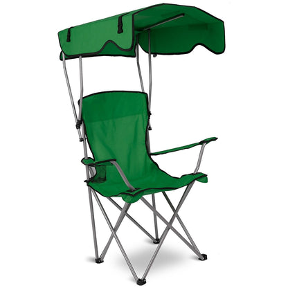 Foldable Beach Canopy Chair Sun Protection Camping Lawn Canopy Chair 330LBS Load Folding Seat - Discount Msrp 