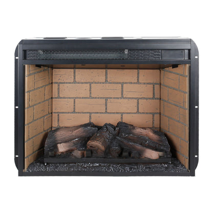 23 inch infrared quartz heater fireplace insert -woodlog version with brick - Discount Msrp 