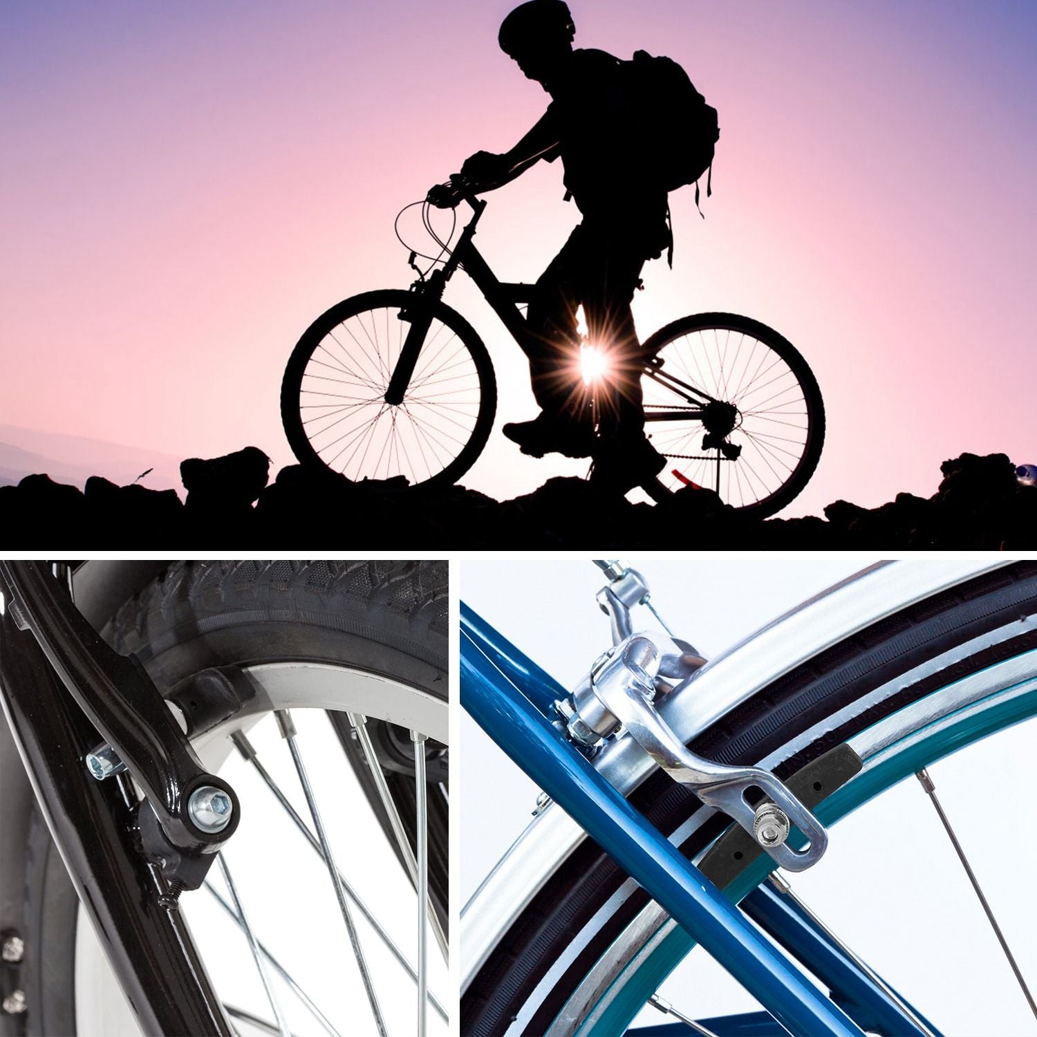 5 Pairs V Bike Brake Pads Road Mountain Bicycle V-Brake Blocks Set 70mm Non-Slip V Bicycle Stop Caliper - Discount Msrp 