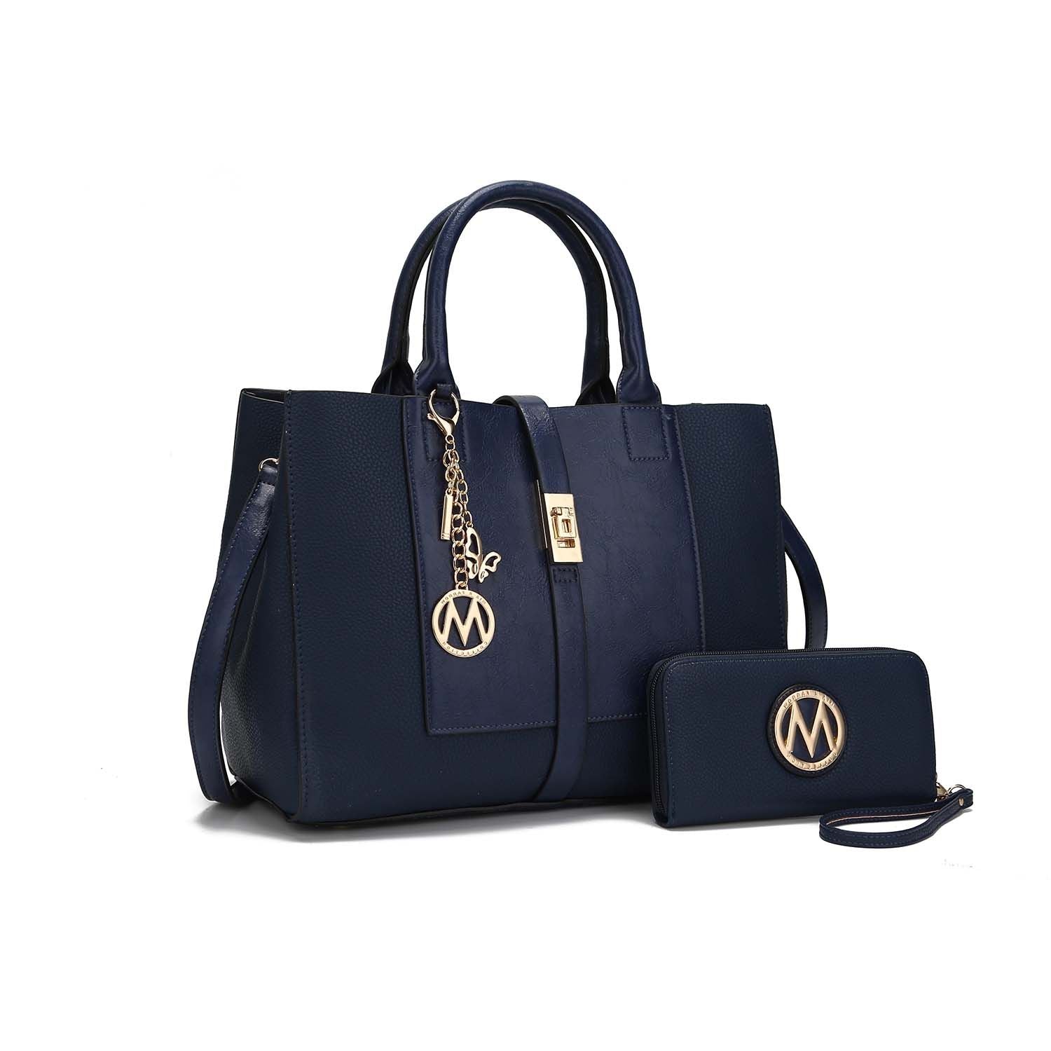 MKF Collection Yola Satchel Bag with Wallet Vegan Leather Women by Mia K - Discount Msrp 