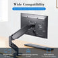 The monitor arm is adjustable for desktop mount and fits 15-27 inch monitors with weight capacities up to 15.4 pounds, black - Discount Msrp 