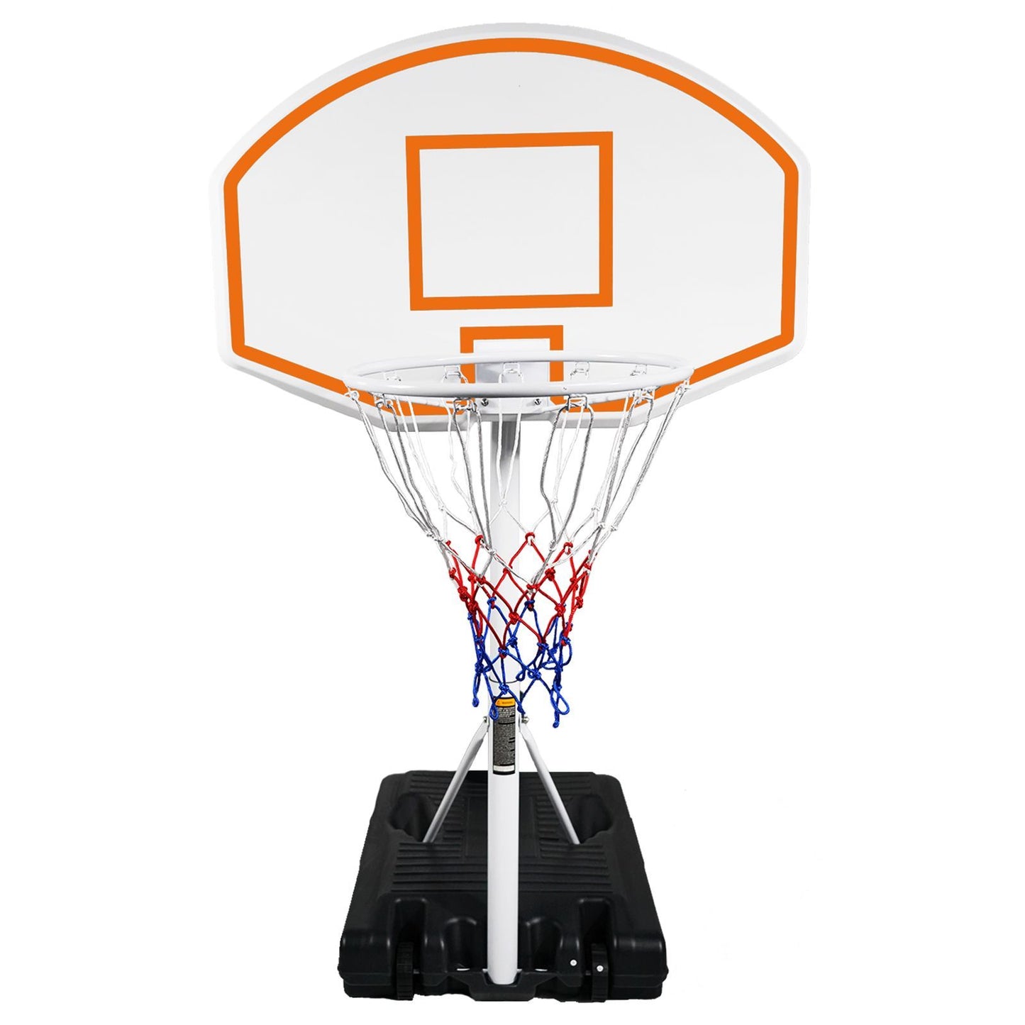 Poolside Basketball Hoop Portable Swimming Pool Basketball System Height Adjustable 3.1ft-4.7ft with 36" Backboard for Indoor Outdoor Use Orange - Discount Msrp 