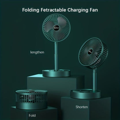 Portable Desk Fan; USB Rechargeable Fan; Folding Telescopic Adjustable Cooling Fan; Mini Summer Quiet Table Fan For Home Office Bedroom Gift For Birthday/Easter/President's Day/Boy/Girlfriends - Discount Msrp 