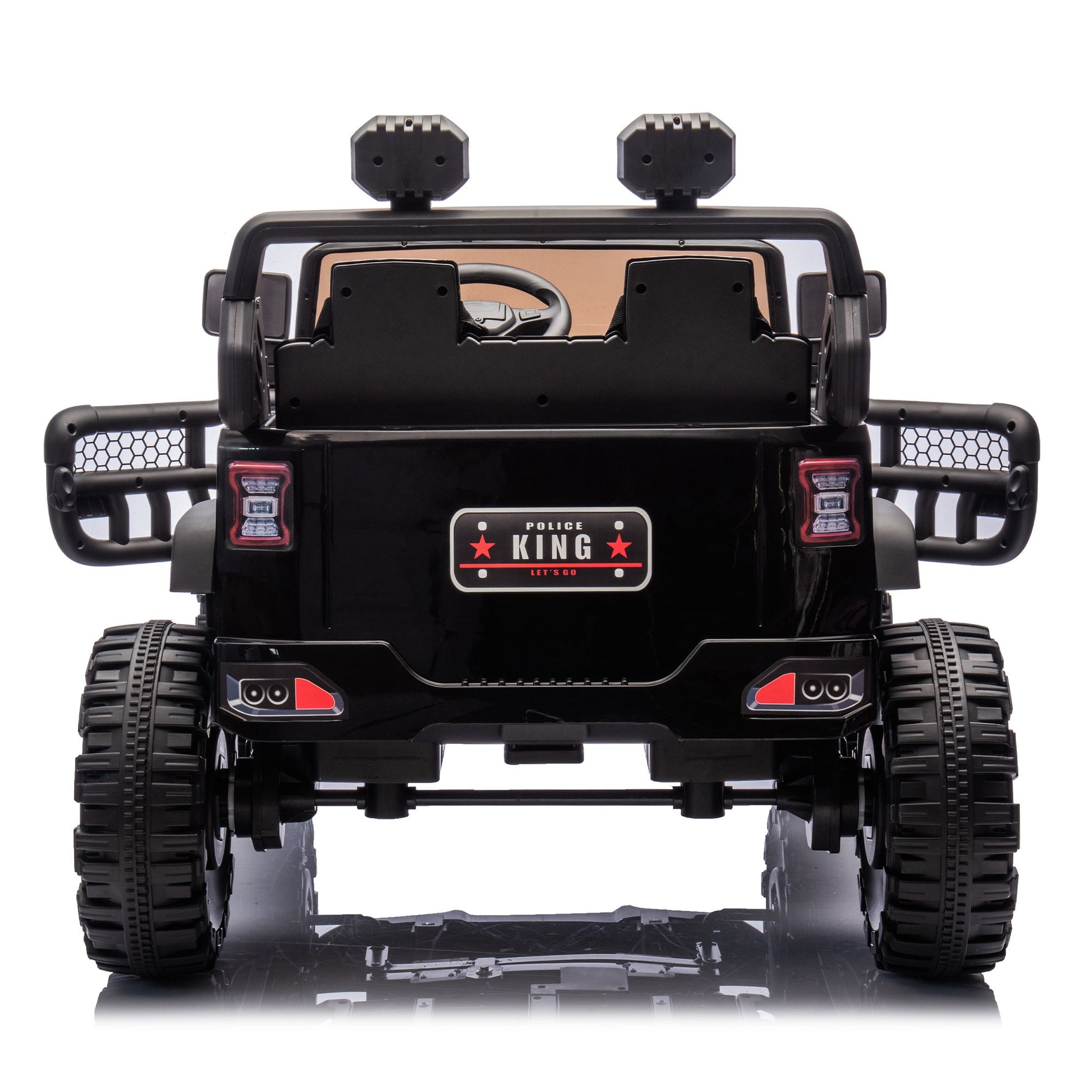 24V Two-seater Kids Ride On Electric Car W/parents control,Seat width 19.69in,400W motor,Four-wheel suspension,light&searchlight,USB,MP3,Bluetooth,Provide a speed of 1.86-4.35MPH for kids of 3+. - Discount Msrp 