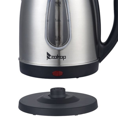 US Standard ZOKOP HD-1802S 120V 1200W 1.5L Stainless Steel Electric Kettle with Water Window [Same code 00574412] - Discount Msrp 