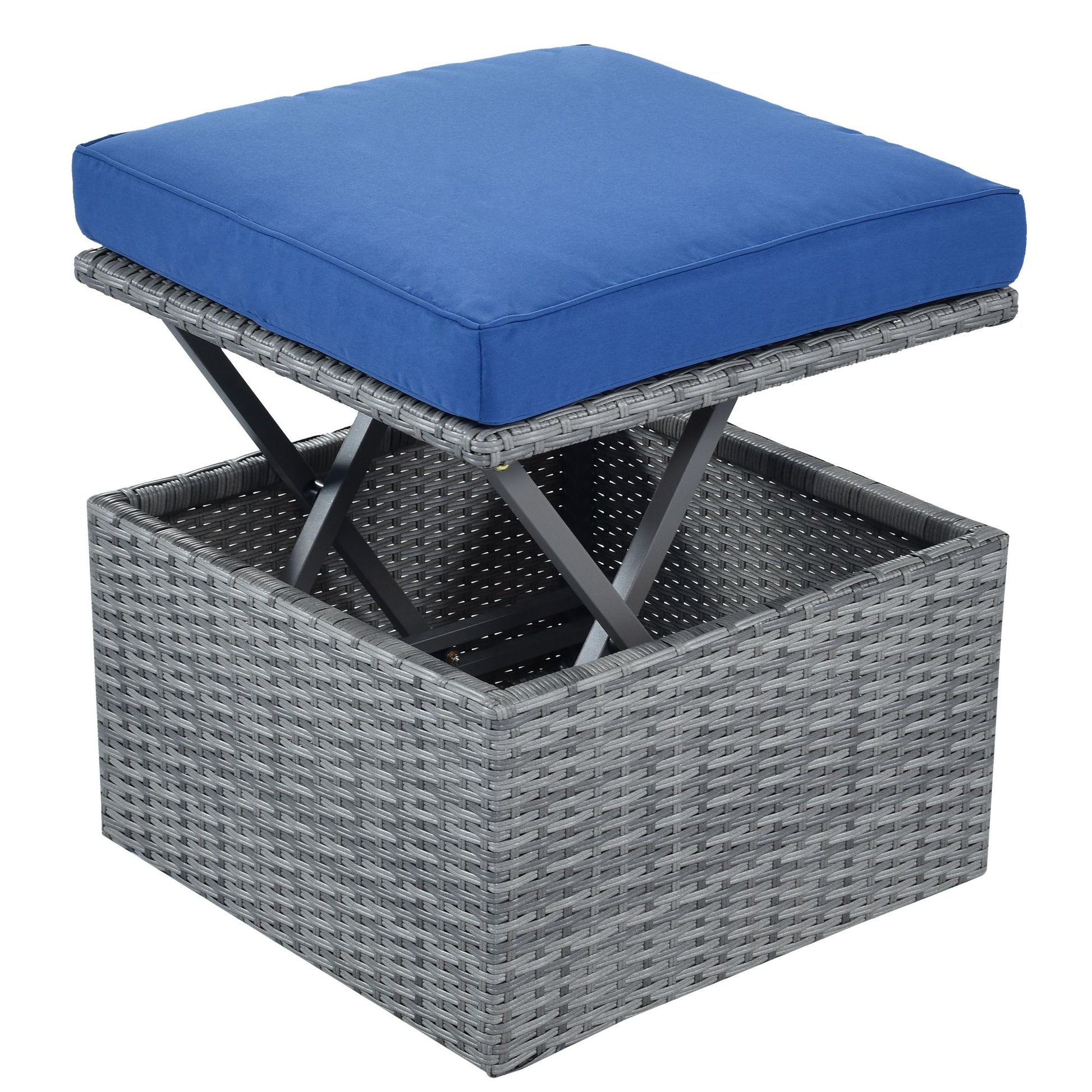 Outdoor Patio Furniture Set Daybed Sunbed with Retractable Canopy Conversation Set Wicker Furniture - Discount Msrp 