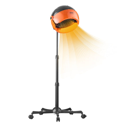 VEVOR Ionic Hooded Dryer, 1875W Professional Bonnet Hair Dryer, Sit Under Hair Dryer with Timer, 3 Temp Settings & Wind Speed, Floor Standing Rolling Base with Wheels for Beauty Salon Home Spa - Discount Msrp 