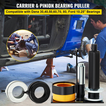 VEVOR Carrier & Pinion Bearing Puller, Compatible with Dana 30,40,50,60,70, 80, Ford 10.25" Bearings, Pinion Puller Tool with 3 Clamshells, 45# Steel Clamshell Bearing Puller for Auto Repair - Discount Msrp 