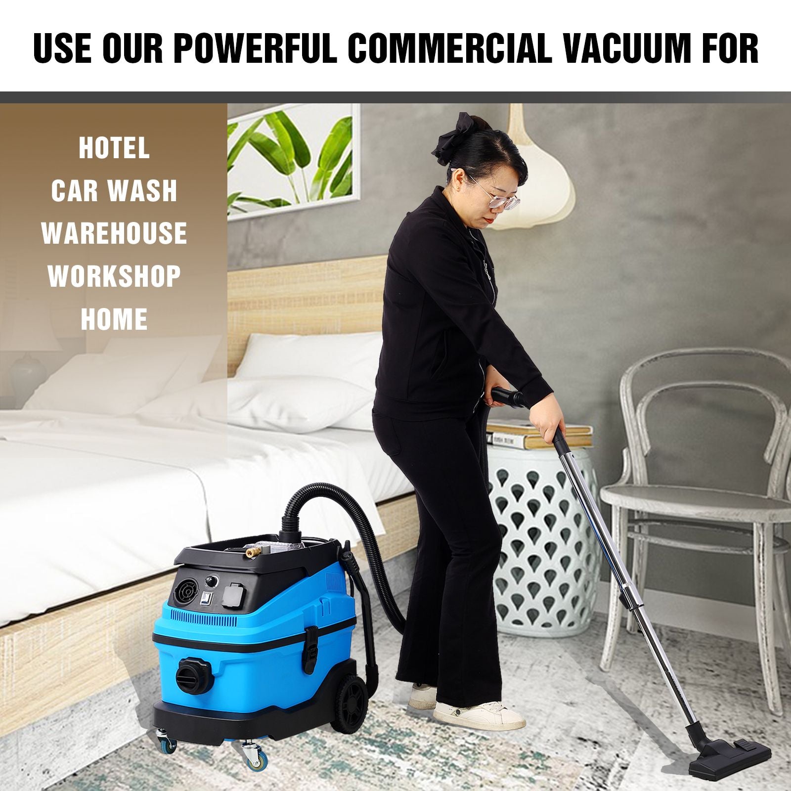 Wet Dry Blow Vacuum 3 in 1 Shop Vacuum Cleaner with More Than 18KPA Powerful Suction Great for Garage, Home, Workshop, Hard Floor and Pet Hair 8 Gallon Large Capacity 6 Peak Hp 1200W - Discount Msrp 