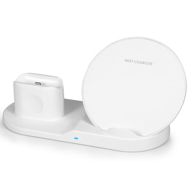Wireless Charger 10W Fast Charging Station For iPhone Apple iWatch Series 5/4/3/2/1 AirPods - Discount Msrp 