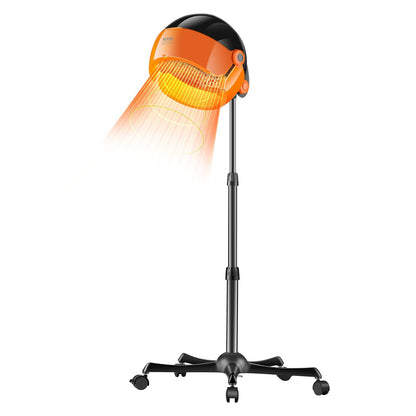VEVOR Ionic Hooded Dryer, 1875W Professional Bonnet Hair Dryer, Sit Under Hair Dryer with Timer, 3 Temp Settings & Wind Speed, Floor Standing Rolling Base with Wheels for Beauty Salon Home Spa - Discount Msrp 