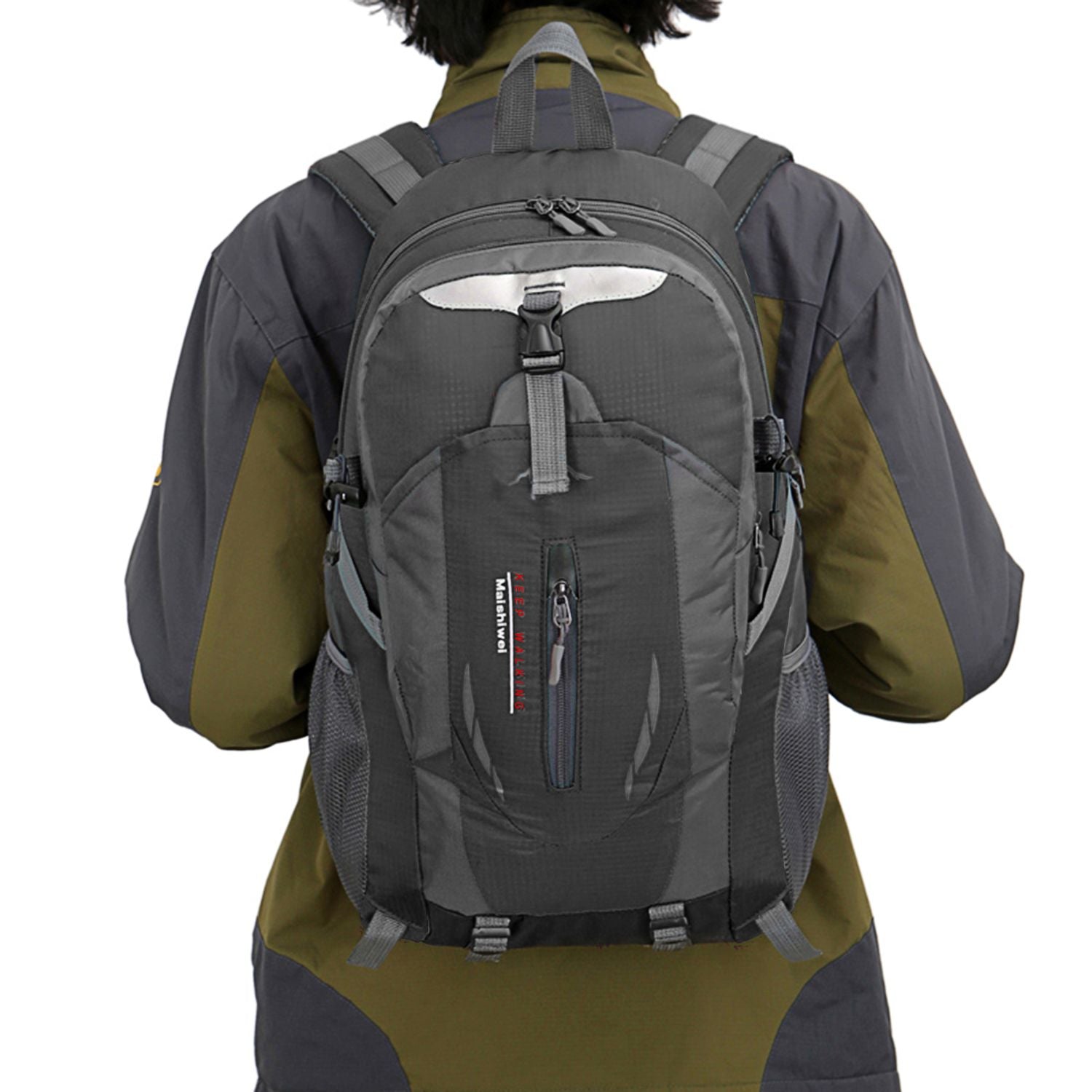 36L Travel Backpack Waterproof Hiking Daypack with Multiple Compartments and Pockets, Nylon Backpack for Camping - Discount Msrp 