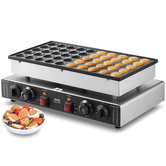 VEVOR 50PCS 43mm Mini Dutch Pancake Maker Commercial Dorayaki Baker 1700W - Discount Msrp 