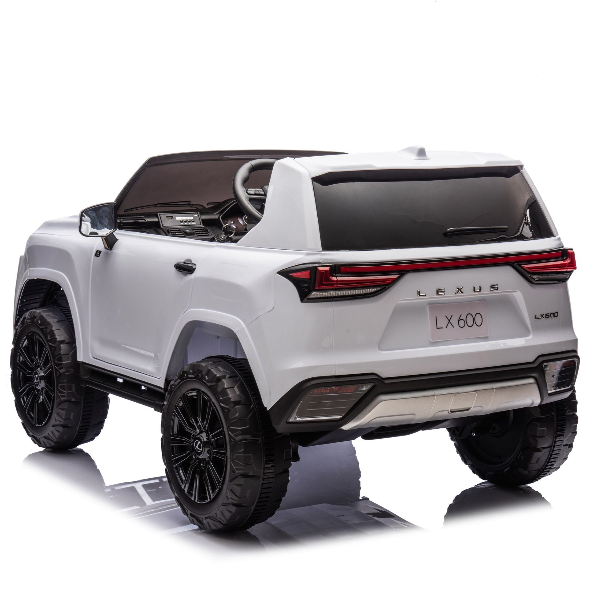Licensed LEXUS LX600 24V Two-seater XXL Kids Ride On Car W/Parents Control,Seat width 20 inches,2WD,Four-wheel suspension,Bluetooth,MP3,Music,Power display,Speeds 1.86-3.11MPH For Kids. - Discount Msrp 