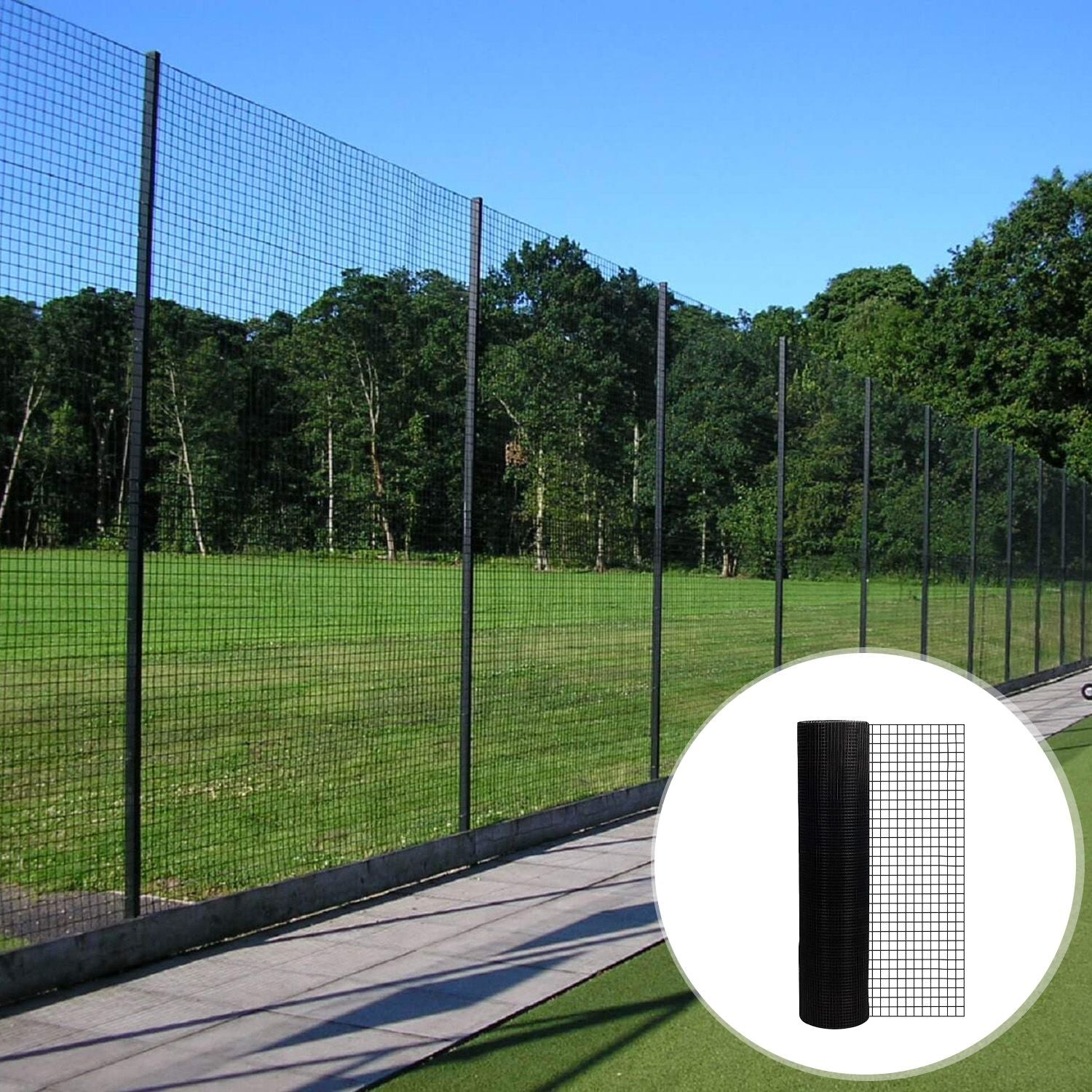 36 inch×50 ft Black Vinyl Coated Hardware Cloth 19 Gauge 1/4 inch Black PVC Hardware Cloth, Black Welded Wire Fence Supports Poultry-Netting Cage-Home Improvement and Chicken Coop - Discount Msrp 