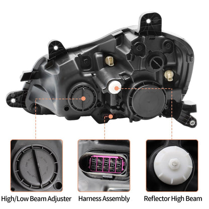 Headlight Assembly Fit for Kenworth T680 2013-2021, Headlights Headlamps, Right/Passenger Side(White) - Discount Msrp 