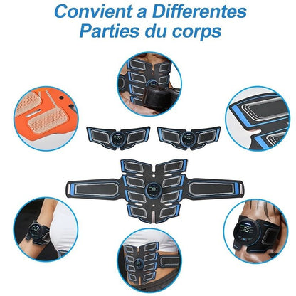 EMS Fitness Apparatus Set; Smart Fitness Stickers For Abdominal Muscle And Upper Arm Muscle Exercise; Abdominal Workout; Home Office Fitness Workout Equipment - Discount Msrp 