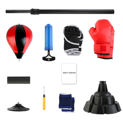 Punching Bag with Stand Free Standing Boxing Ball for Adults 43.3-63in Height Adjustable Boxing Bag with Gloves Wrist Sleeves Stable Suction Base for Fitness Speed Training GPCT5420 - Discount Msrp 