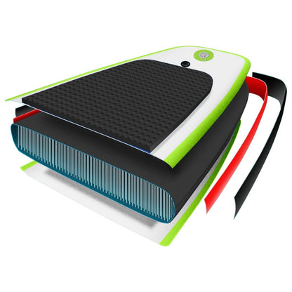 Inflatable Stand Up Paddleboard Set Green and White - Discount Msrp 