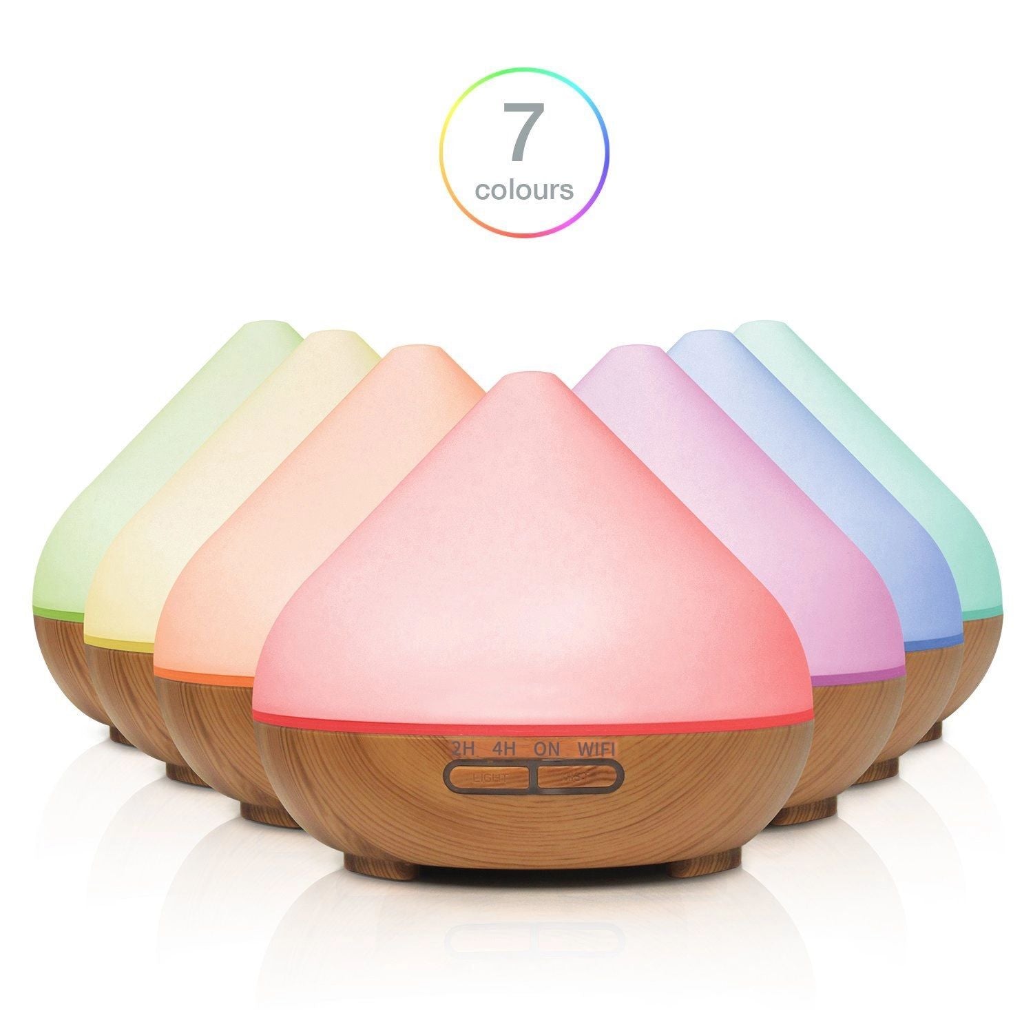 1pc Essential Oil Diffuser; Essential Oil Aromatherapy Diffuser Cool Mist Humidifier With 7 Color Lights For Home Office - Discount Msrp 