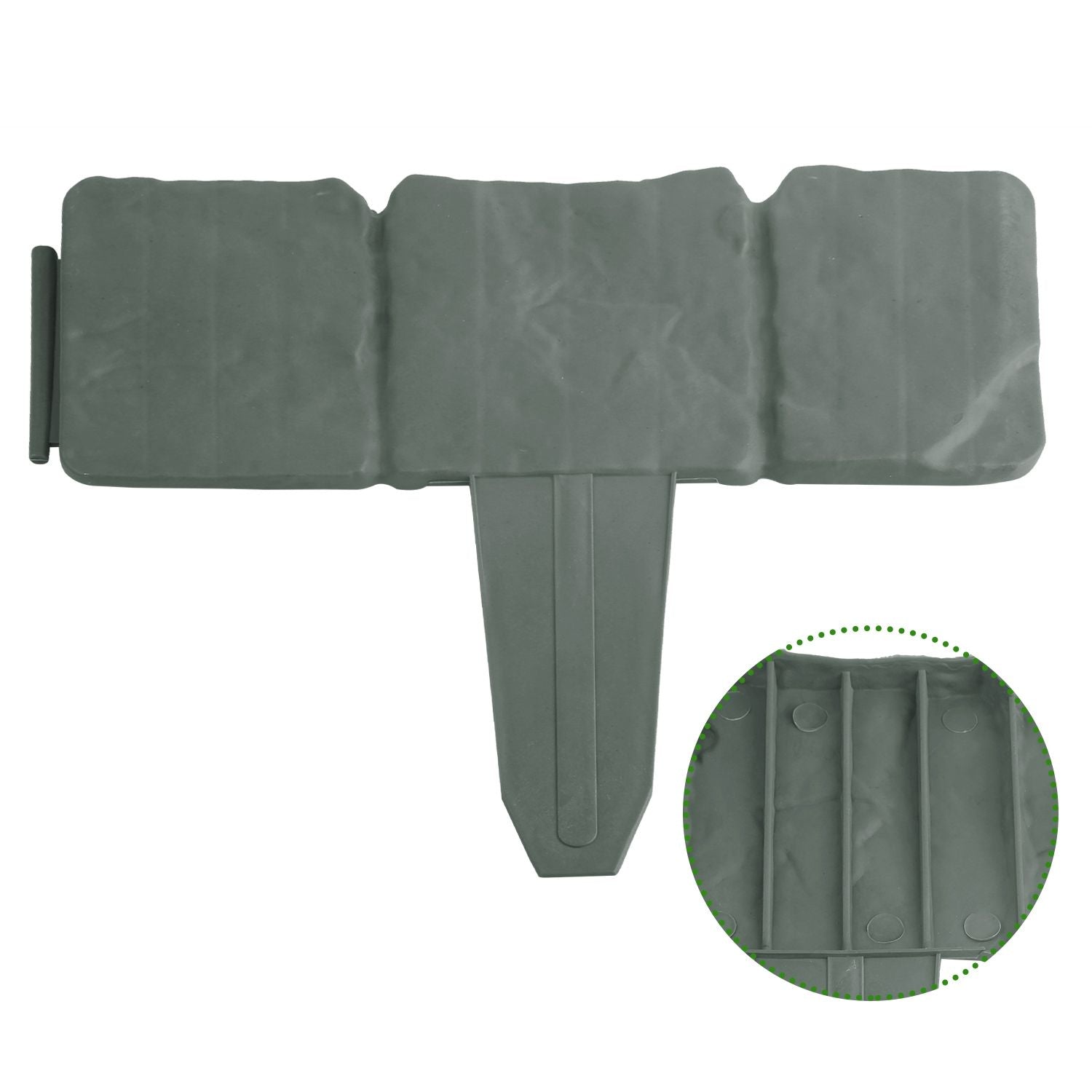 20 PCS Cobbled Stone Effect Plastic Garden Lawn Border Edging - Discount Msrp 