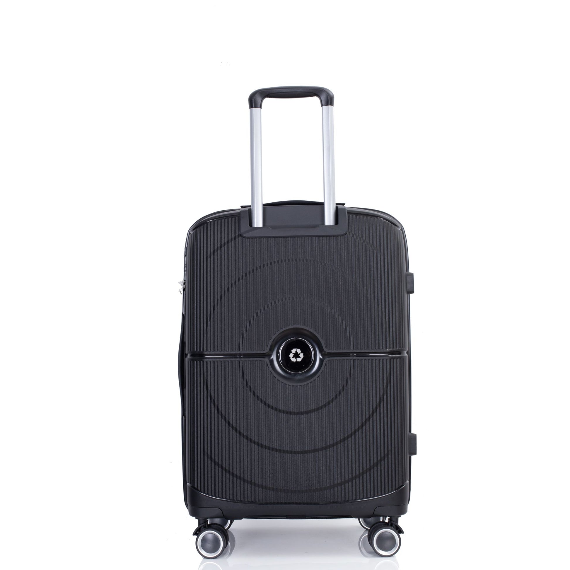 Expandable Hardshell Suitcase Double Spinner Wheels PP Luggage Sets Lightweight Durable Suitcase with TSA Lock,3-Piece Set (20/24/28) ,Black - Discount Msrp 