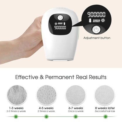 Laser Hair Removal 900,000 Flashes 5 Gears IPL Laser Epilator Hair Removal Device for Armpits Legs Arms Bikini Line LCD Display Hair Remover - Discount Msrp 