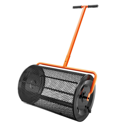 VEVOR Compost Spreader Peat Moss Spreader 24 inch Wide 24.4-26.4" Height Adjustable Lawn & Garden Spreaders Compost; Top Soil; Mulch - Durable Lightweight Multi-Purpose Yard Care Equipment - Discount Msrp 